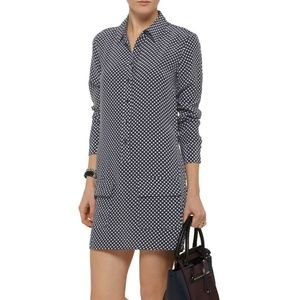 Equipment Femme 100% Silk Polka Dot Shirtdress XS